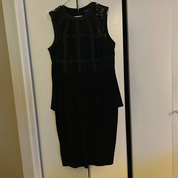 city chic black peplum dress City Chic size S/16 black peplum dress